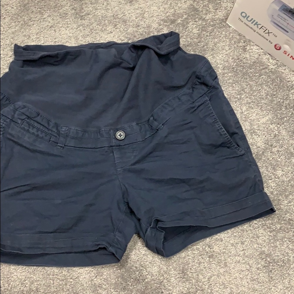 Blue pregnancy shorts!